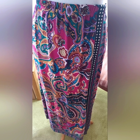 Coldwater Creek Travel Knit Maxi Skirt - Jewel Tones - Size PM (Petite Medium) - Picture 2 of 4